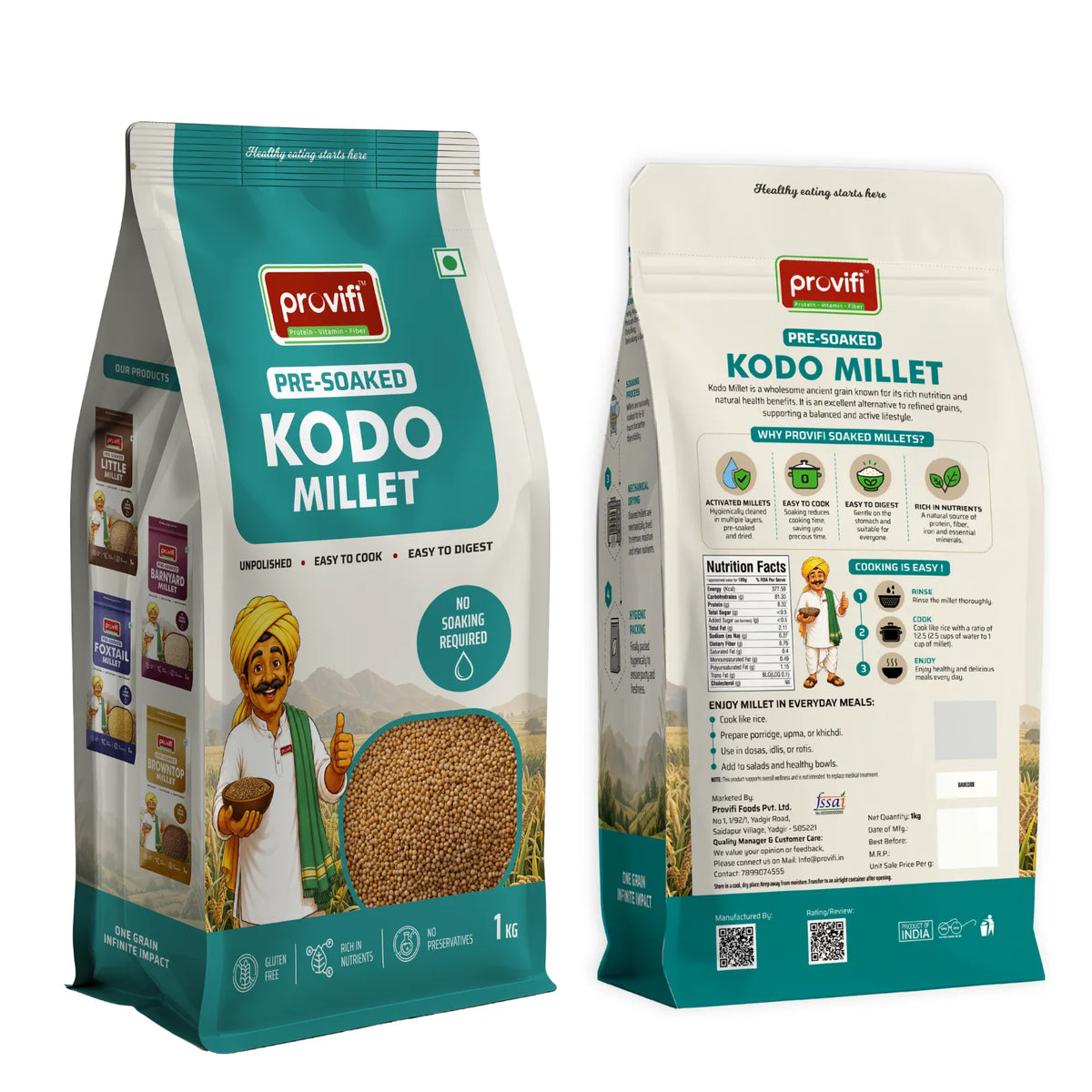 Pre-Soaked Kodo Millet