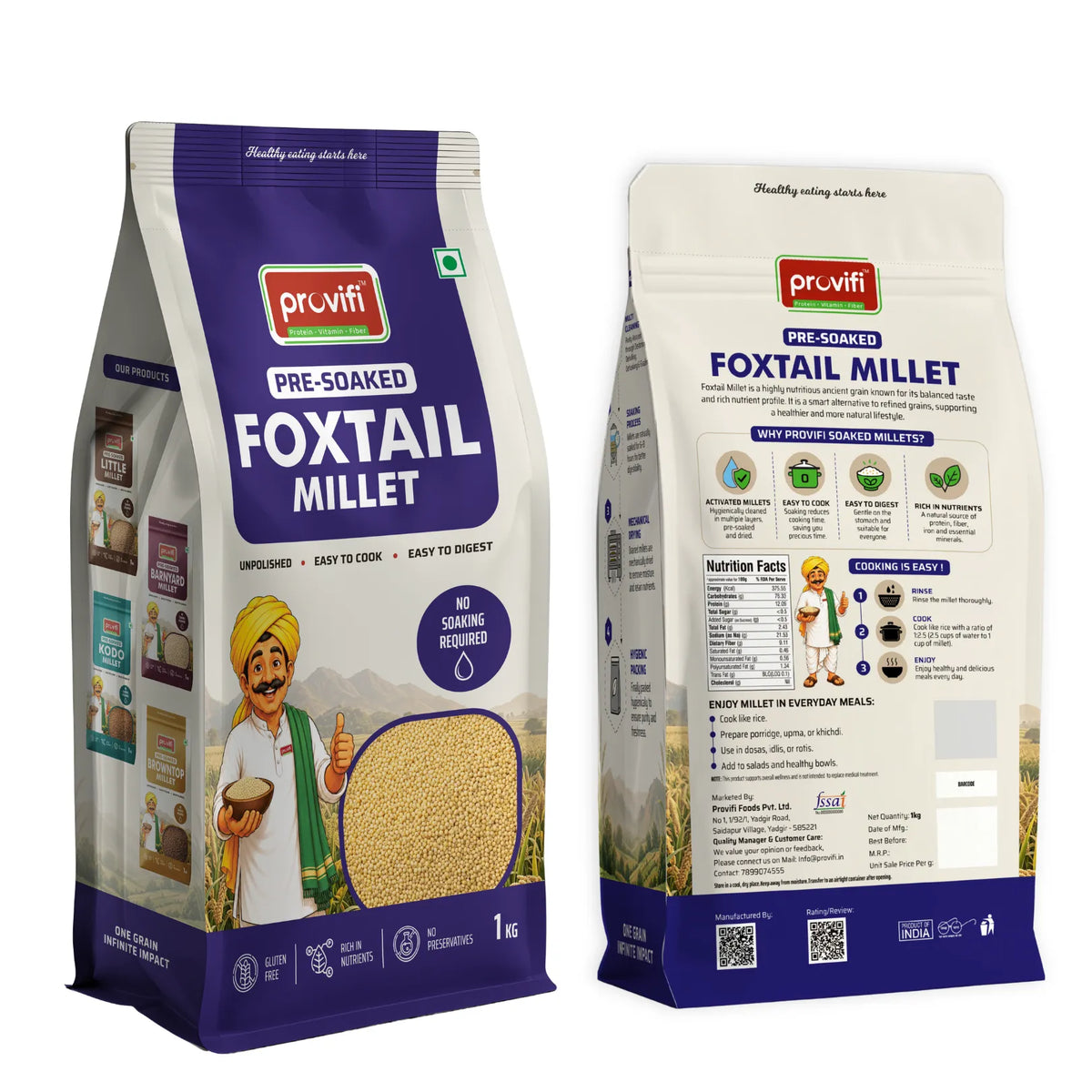 Pre-Soaked Foxtail Millet
