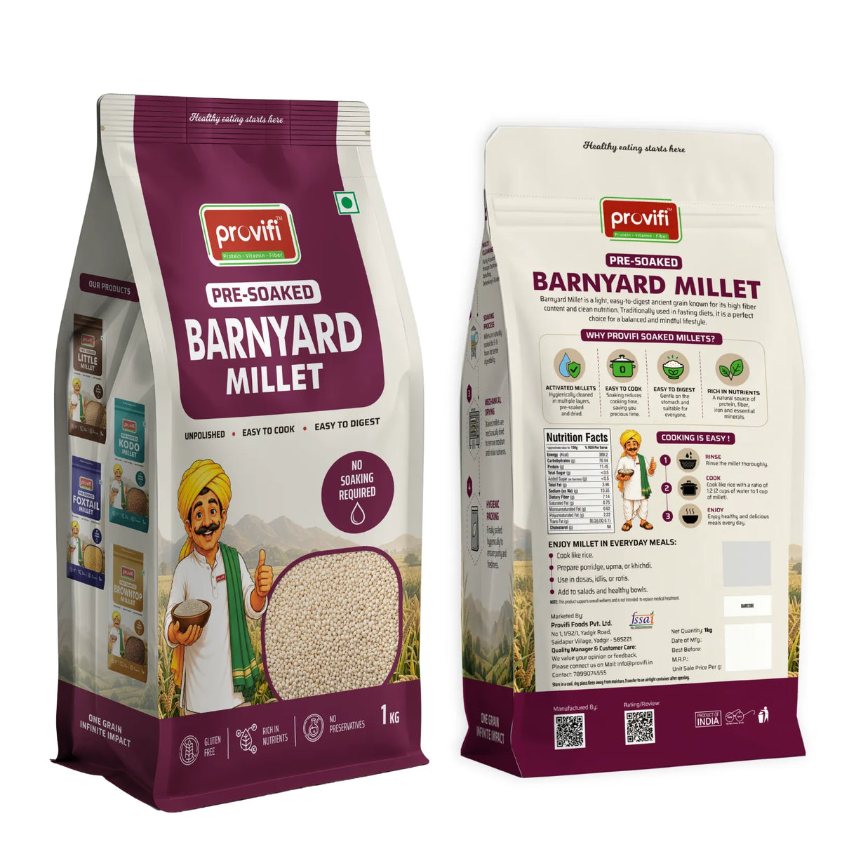 Pre-Soaked Barnyard Millet