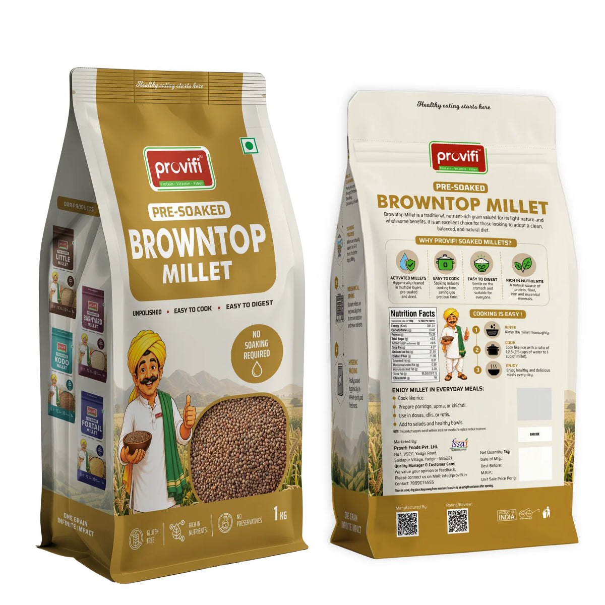Pre-Soaked Browntop Millet
