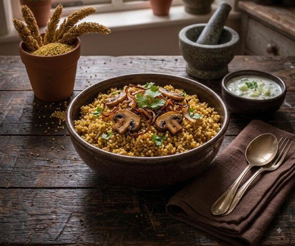 Little Millet Mushroom Biryani